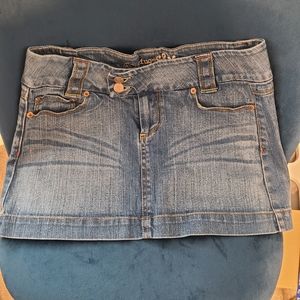 Denim mini skirt